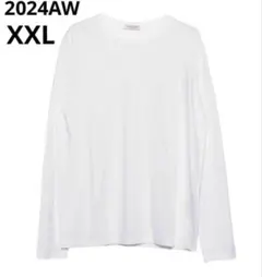 VALENTINO ネイビー　長袖カットソー ヘビーウェイトワッフルVネック長袖Tシャツ【大きいサイズ有