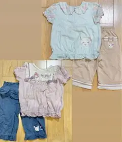クーラクール Tシャツ&ハーフパンツセット 100 4点セット