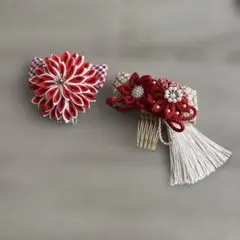 未使用 ドール サイズのつまみ細工の飾り物