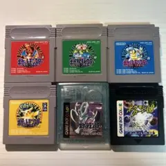 ポケモン ゲームボーイ ポケットモンスター シリーズ 6作品 ソフトまとめ売り