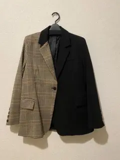 最終SALE❣️チェックデザインジャケット☆セレクトショップ
