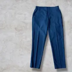 UNIQLO ユニクロ ストライプ イージースラックス　ウエストゴム　黒
