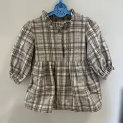 mamaraku チェックロンパース 80サイズ