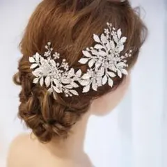 ヘッドドレス シルバー ヘアアクセサリー ボンネ ウェディング 結婚式