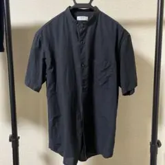 ユニクロ UNIQLO コットンリネン スタンドカラーシャツ