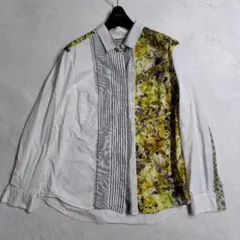 極美品　3XL　ポールスミス　花柄　ストライプ　アシンメトリー　シャツ　長袖