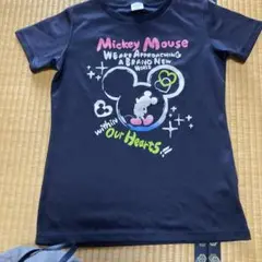 ミッキーマウス Tシャツ Lサイズ　紺 165