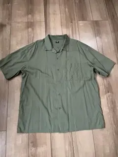 UNIQLO オープンカラーシャツ XL オリーブグリーン