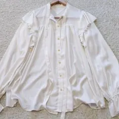 6-46【美品】Sov. ソブ ボウタイブラウス 近年モデル金ボタン