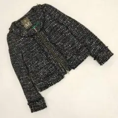 A.T アツロウタヤマ アウター ノーカラージャケット フルジップアップ 上品