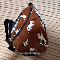 猫プリント スリングバッグ