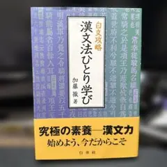 漢文法ひとり学び : 白文攻略