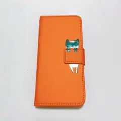 Galaxy S8 ケース SC-02J SCV36 手帳型 オレンジ カエル