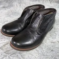 美品SAYA サヤ レザーシューズ　革靴　ミドルカット　ショートブーツ 23 黒