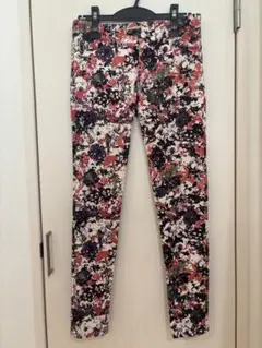 美品　鮮やかDES PRES 花柄　総柄ペイントパンツ　サイズ00