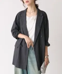 リヴドロワ　2.8万円【さらっと着やすい】リネンBIGジャケット