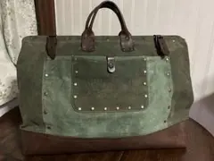 RRL オイルドコットン　ボストンバッグ　ヴィンテージ加工 ビンテージ80's○L.L.Beanオイルドワックスコットンボストン