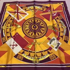 HERMES エルメス スカーフ SEXTANTS 六分儀 カレ90 美品