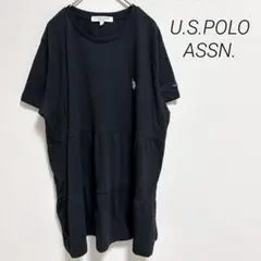 【U.S.POLO ASSN.】ティアードチュニック　大きいサイズ　フレア