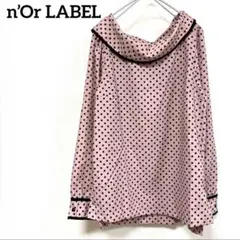 n'Or LABEL ピンクドットシフォンブラウス