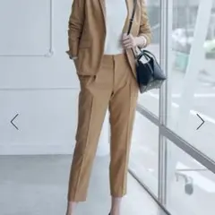 美品　GREEN LABEL RELAXING 36 テーパードパンツ　キャメル