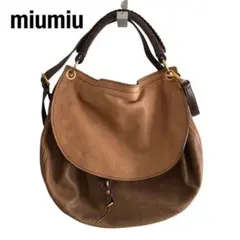 Miumiuミュウミュウ バイカラー2WAYレザーショルダーバッグ