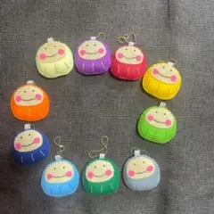 ★フェルトだるまさんお守り ★お守り ★10個セット ★ハンドメイド