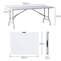 ワークテーブル 折りたたみ 作業台 180cm 奥行74cm 高さ74cm