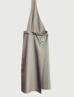 PalinkA 片肩デザイン貝殻ボタンがかわいいグレー ホルターネック スカート