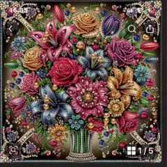 新品未開封　５Dダイヤモンドアート　ビーズモザイク　３０×３０　花柄　フラワー