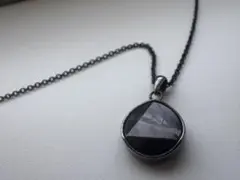 ブラックストーンネックレス 約40cm