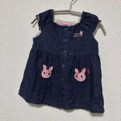 ミキハウス キャビットちゃんワッペン チュニック