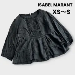 イザベルマラン ISABEL MARANT 0 黒　リネン　トップス　花柄