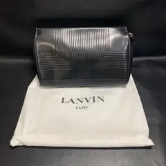 LANVIN ブラック クラッチバッグ