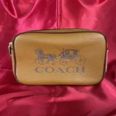 新品 COACH コーチ ショルダーバッグ ダブルジップ ブラウン
