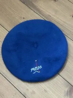 ネイビー ベレー帽 エッフェル塔刺繍