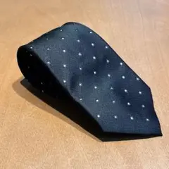 ドット柄 ネクタイ 黒 メンズ 就活 ビジネス スーツ リクルート