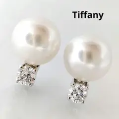 Tiffany ティファニー パール ダイヤ ピアス WG ジュウル(神楽坂宝石
