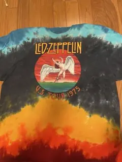 バンドTシャツ　レッドツェッペリン　サイズM レインボータイダイ　虹色