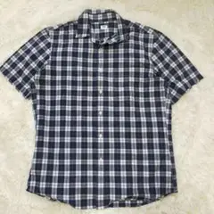ユニクロ チェック柄 半袖シャツ Mサイズ