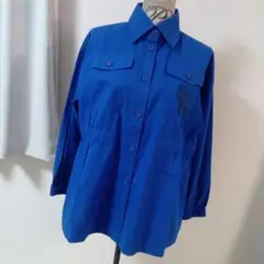 新品★パーソンズQVC シャツジャケット　ブルー