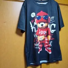 クマのキャラクターTシャツ 黒　Lサイズ