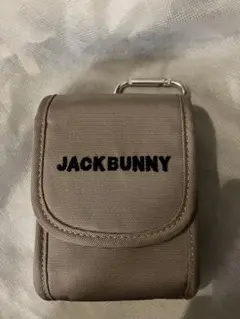 JACKBUNNY ベージュポーチ カラビナ付き
