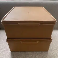 TUPPERWARE スーパーケース　茶　ブラウン　2個セット