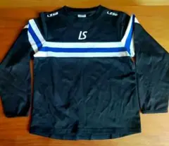 LUZeSOMBRA 長袖シャツ 黒 青白ストライプ　150