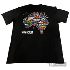 未使用品　美品　オーストラリア　デザイン　Tシャツ 黒　ブラック