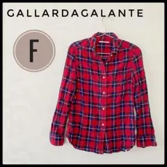 GALLARDAGALANTE ガリャルダガランテ チェックネルシャツ レッド