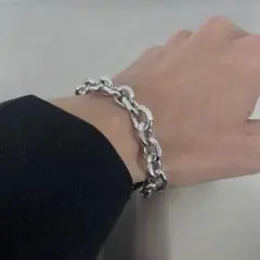メンズ ブレスレット アクセサリー シルバーシンプル