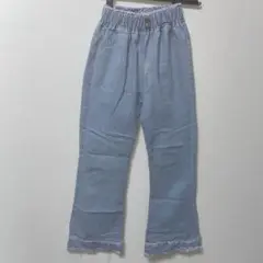 URBAN CHERRY フリンジ裾デニムパンツ 140