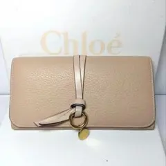 AAM01 クロエ 極美品 アルファベット フラップ長財布 箱付き ゴールド金具
